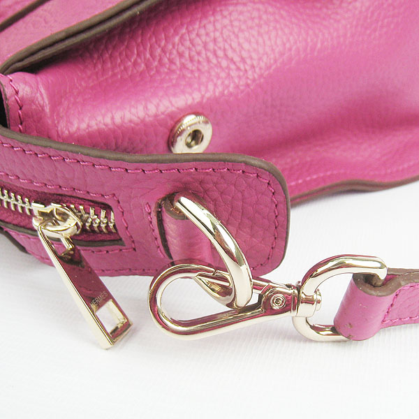 Replica Hermes New Arrival Double-duty leather handbag Peach 60669
